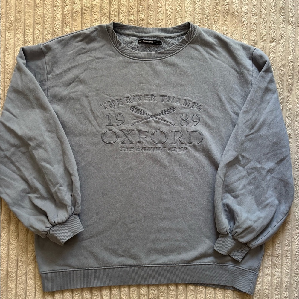 Threadbare Oxford embroidered crewneck sweatshirt